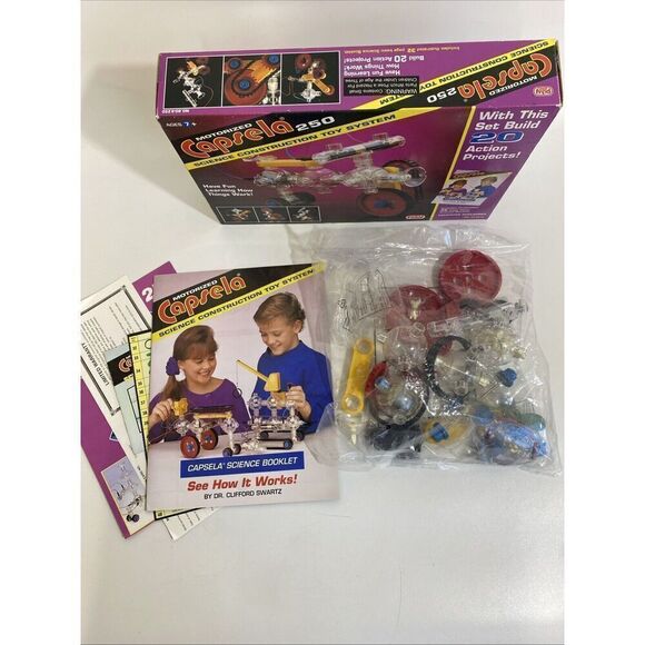 Vintage Capsela 250 Motorized Science Construction Toy System#80-9250 NEW - Picture 5 of 7